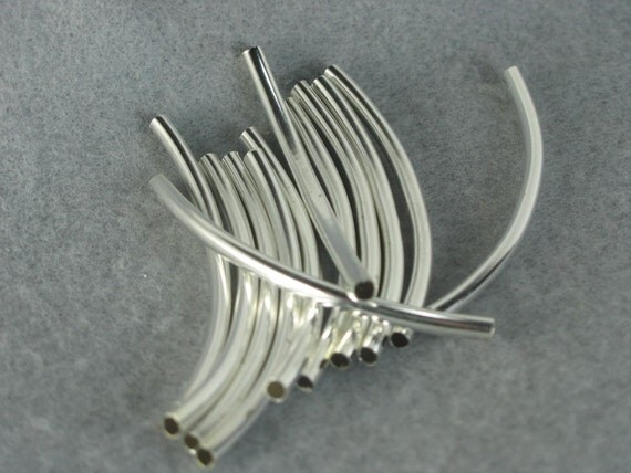 Silver long connector - 12 pc. - 50 mm