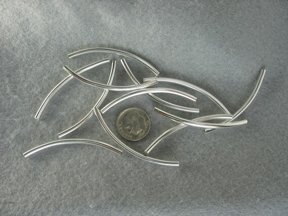 Silver long connector - 12 pc. - 50 mm