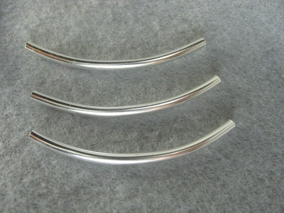 Silver long connector - 12 pc. - 50 mm