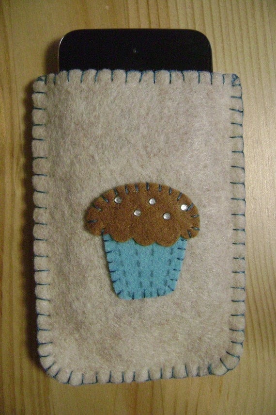 Brown Felt Cupcake Iphone/Ipod/Itouch Phone Case