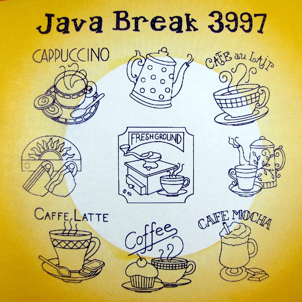 Aunt Martha's Hot Iron Transfers Java Break 3997