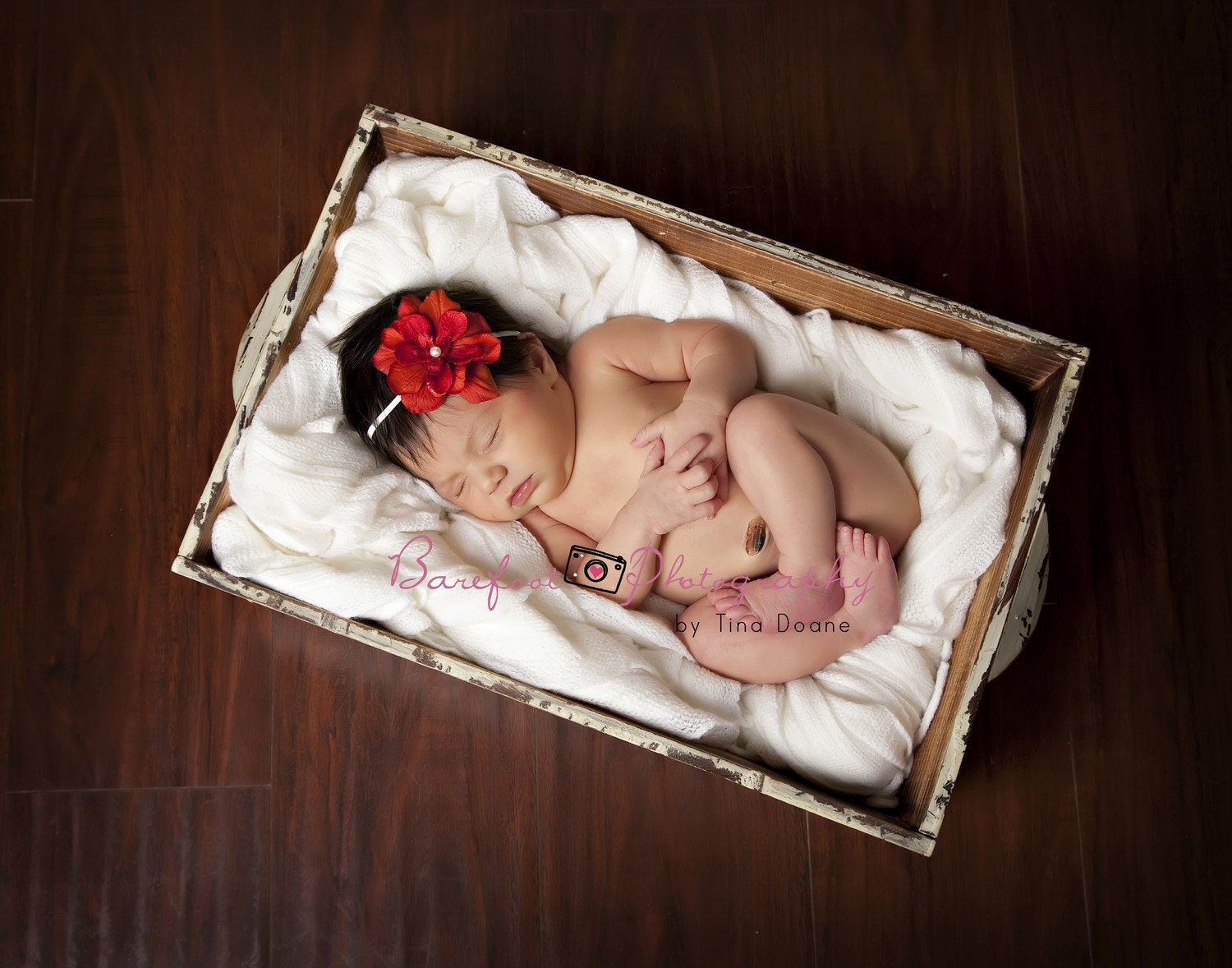 bebê headband, Red Flower Headband no branco magro elástica, Props Fotografia, Headband Newborn
