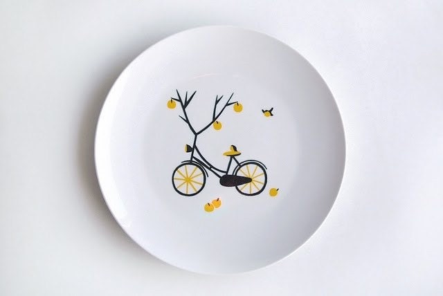 Apple tree bicycle plate