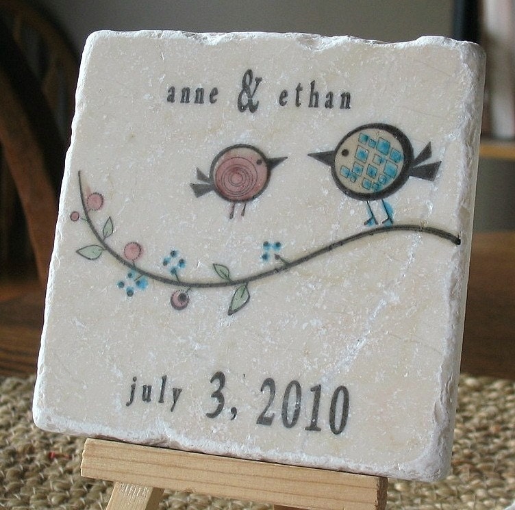 Tweet His and Her Birdie Wedding Favor Coasters, Set of 100