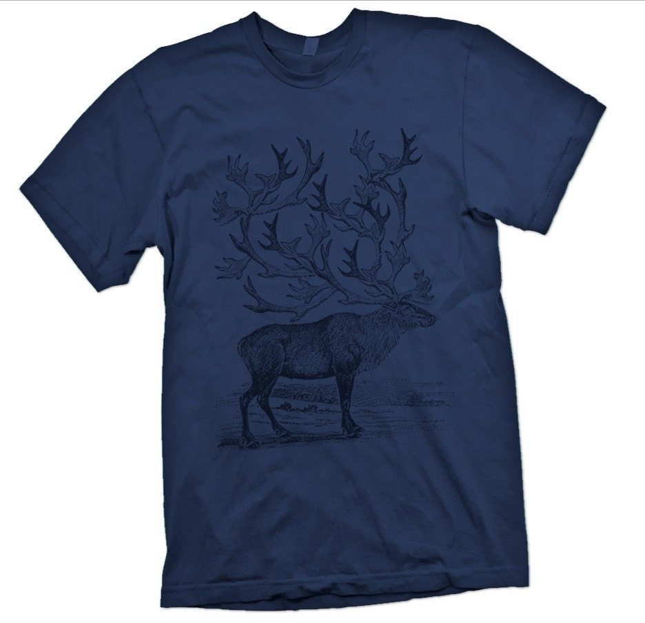 Caribou- Hand-printed Tee Shirt