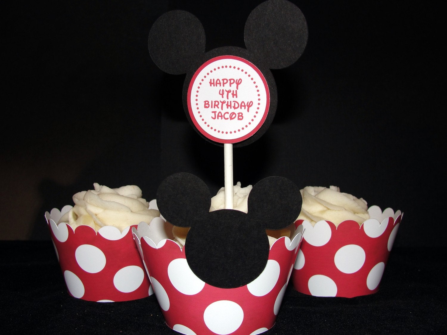 Mickey Mouse Red Birthday Cupcake Kit