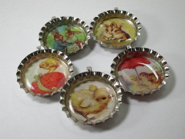 Bottlecap Necklace - You Choose One - Vintage Inspired EASTER Necklaces