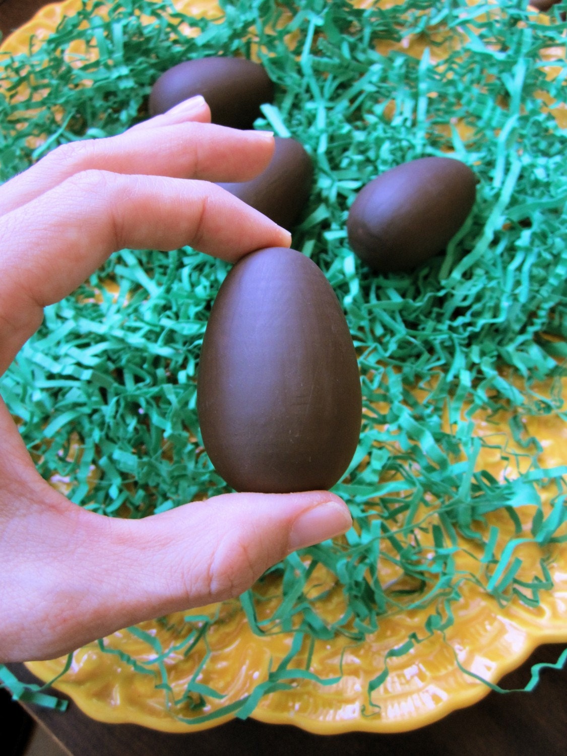 Chalkboard painted Easter Eggs