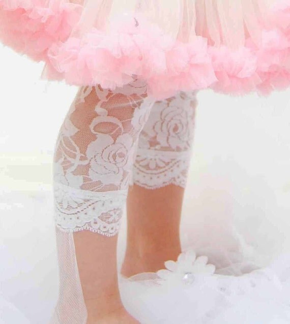 Lace Leggings for Toddler Luxury Soft White