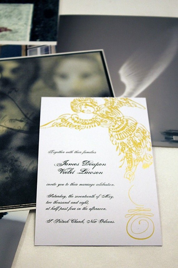 Wedding Invitation Calligraphic serie deposit From inkcafe