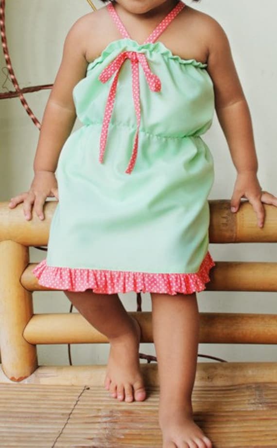 Halter Dress with RUFFLES - PDF sewing PATTERN