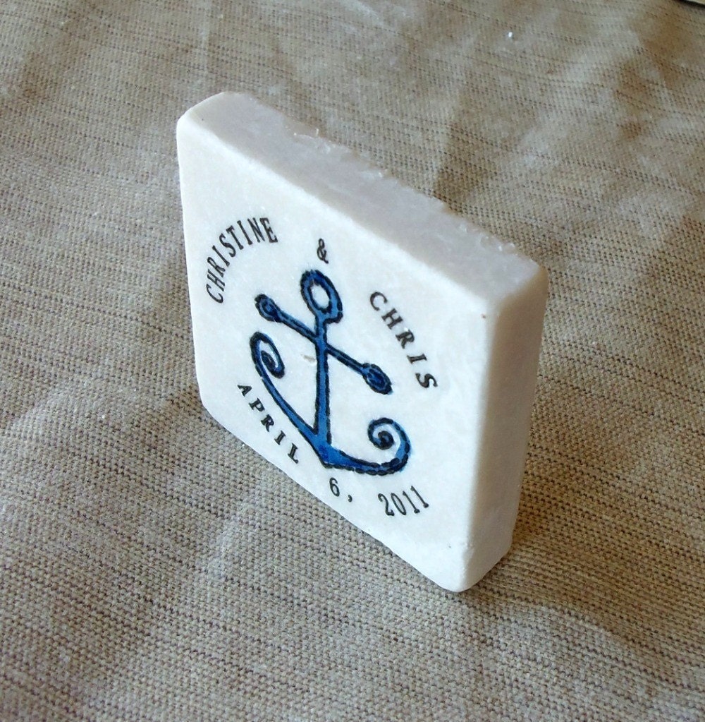 Nautical Anchor Save the Date Magnets, Wedding Favors, Set of 75