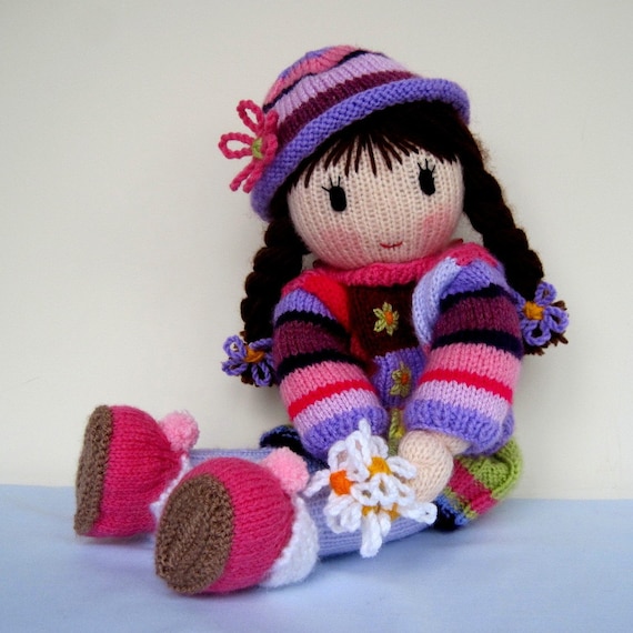 POSY - knitted toy doll - PDF email knitting pattern