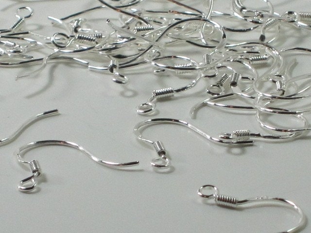 925 Sterling Silver Fishhooks - Earring Wires - 50 pieces - Ear Wires