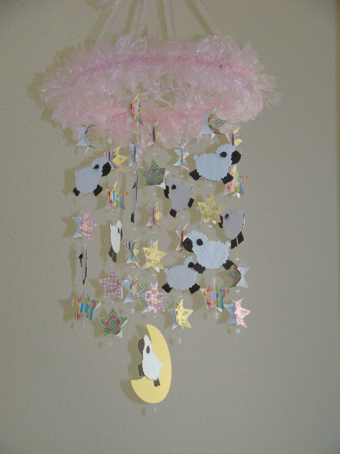 Baby Lamb Stars and Moon Baby Mobile