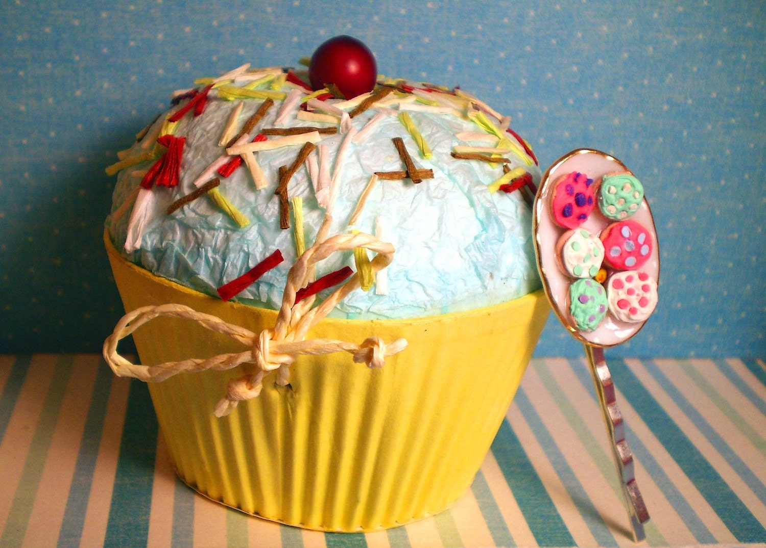 Mini Platter of Iced Cookies with Sprinkles Bobby Pin
