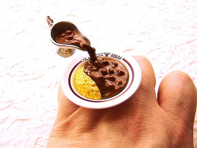 Kawaii Floating  Ring - Curry And Rice