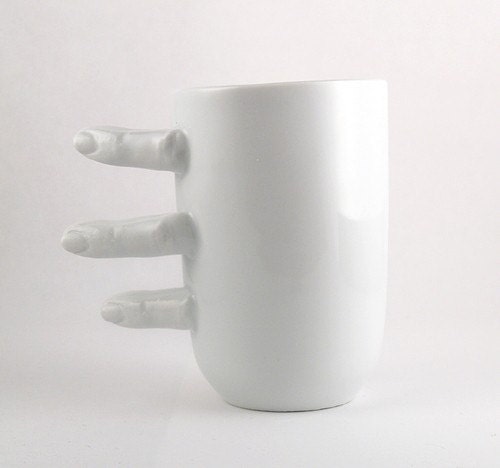 Porcelain Cup with Fingers