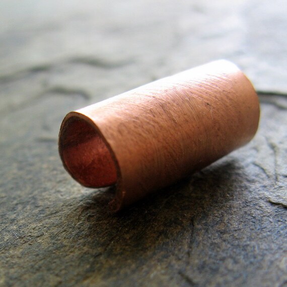 copper ear cuff super wide-- primitive series-- jolt by thebeadedlily on etsy