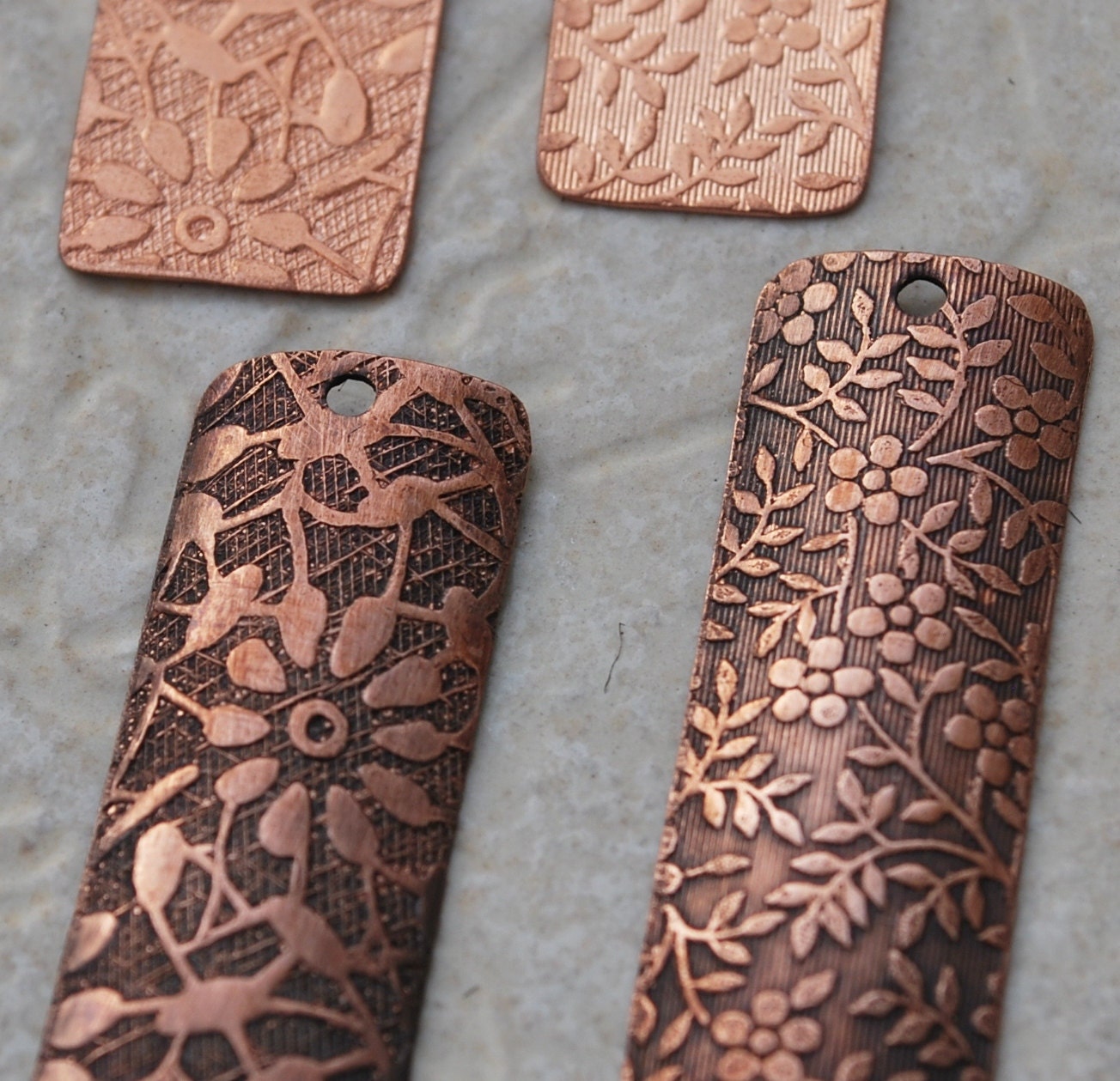 Copper vines and leaves, Melinda Orr Designs copper earring components