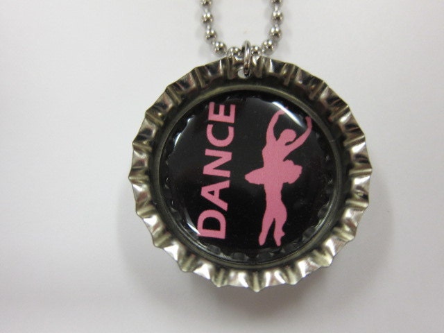 Bottlecap Necklace - DANCE - Ballerina