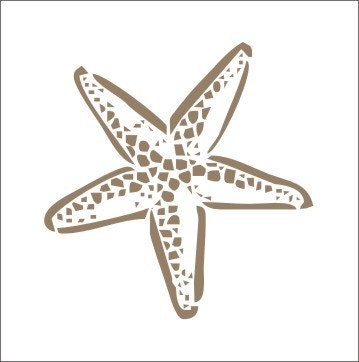 Stencil star fish starfish image is approx 5 x 5 inches for signs crafts 