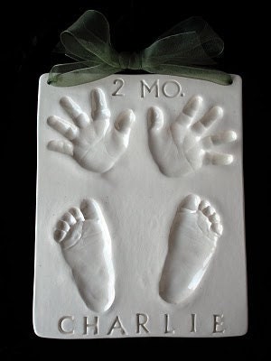 Ceramic Quad Hand/Footprint plaque by Mail Order
