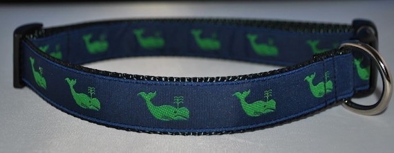 Moby Green Whale - Dog Collar