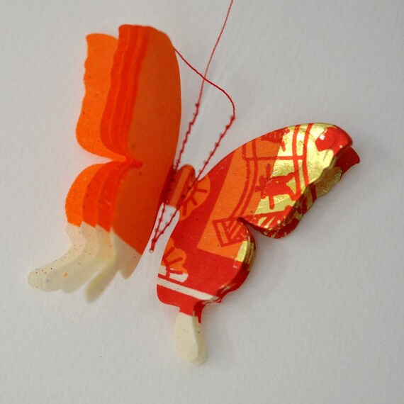 Layered Butterfly Gift Card Orange