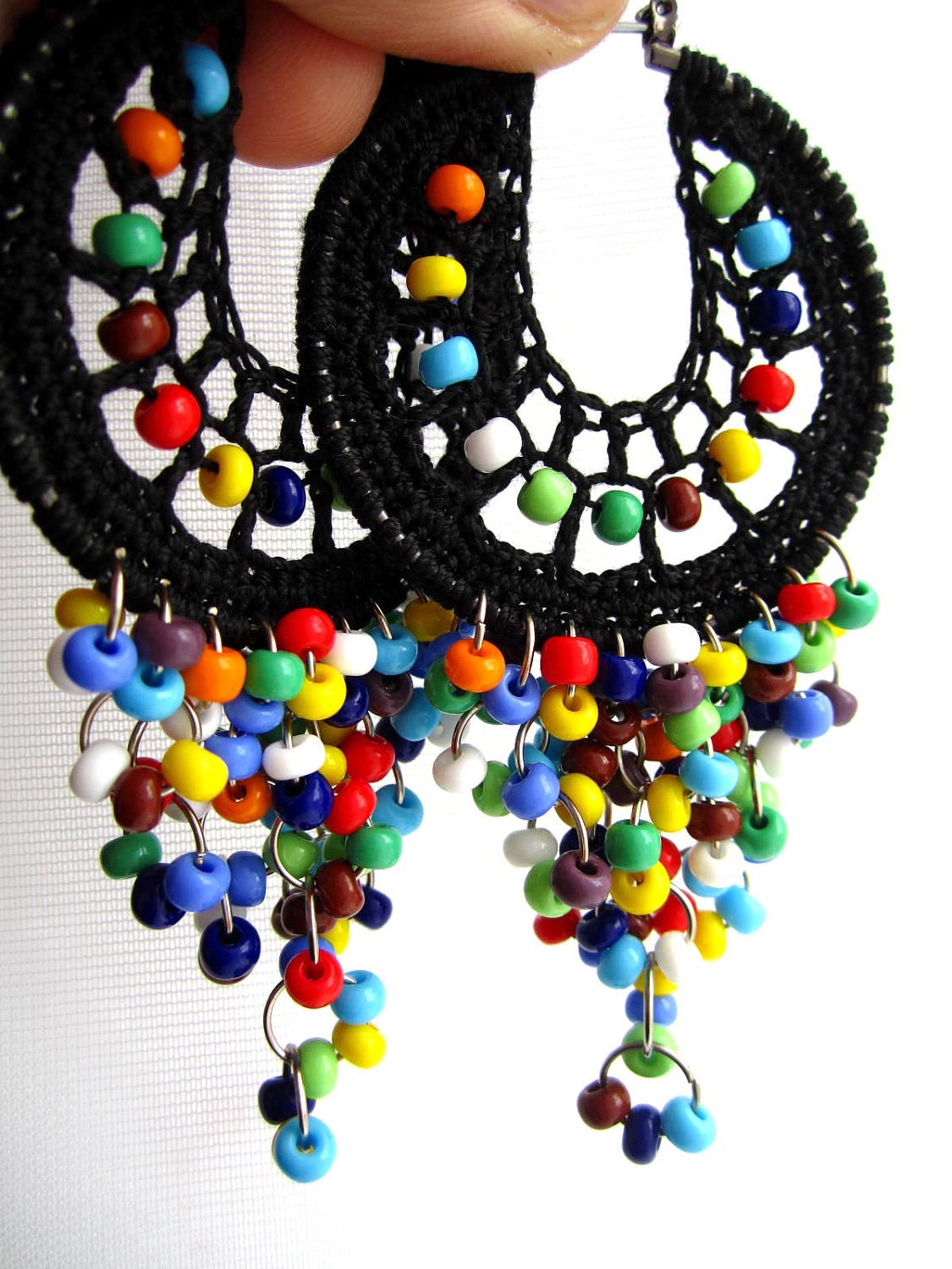Lolita Crocheted hoops with beads