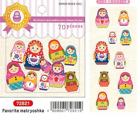 Russian Dolls Matryoshka Sticker flakes