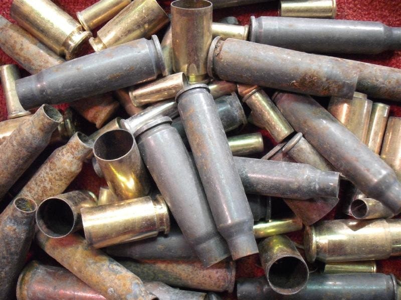Bullet Shells and Casings - Huge Lot - Bite The Bullet