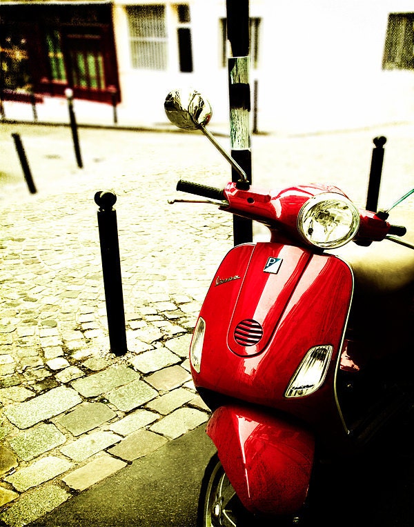 Париж Фотография-Vespa Арт-Home Decor-Париж Wall Art-Париж Франция, Стены Декор, Vespa Фотография, 8x10-Ride