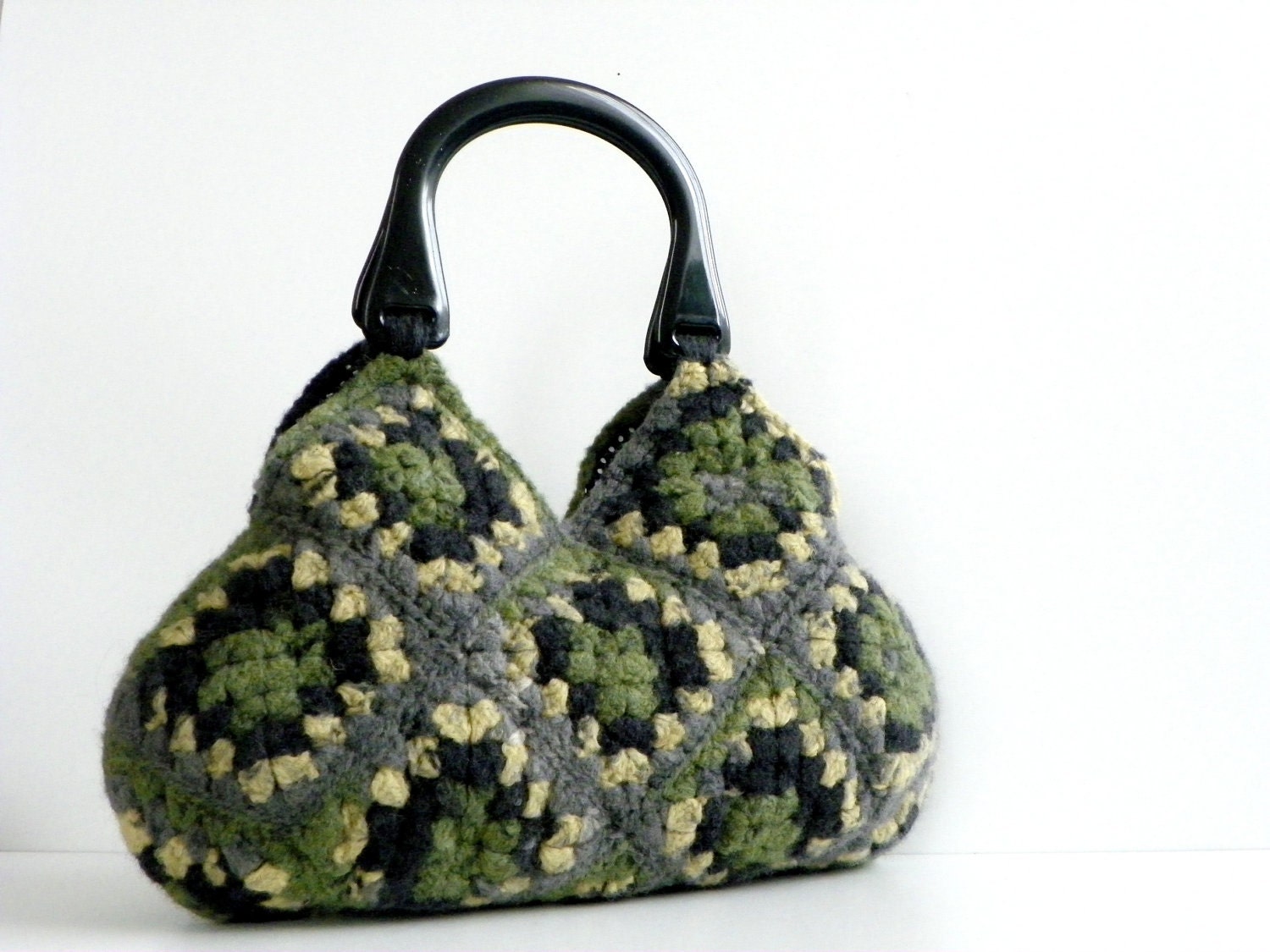 NzLbags-войлочная сумочка вязание крючком Шерсть - Оттенки Замечательный Цвет - Nr-0184