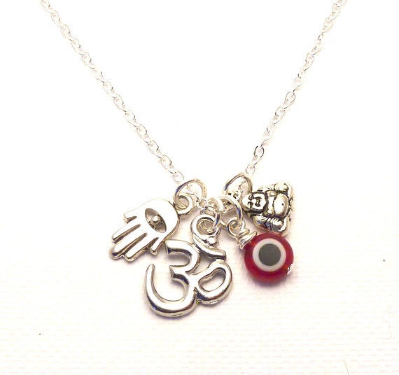 Luck and Protection Charm Necklace,yoga jewelry