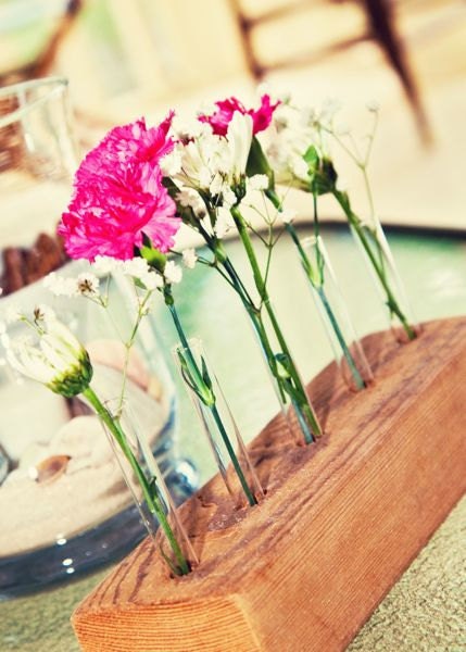 SET OF 6 Rustic Wedding CENTERPIECES Decoration Chic Wedding Flower Vase 
