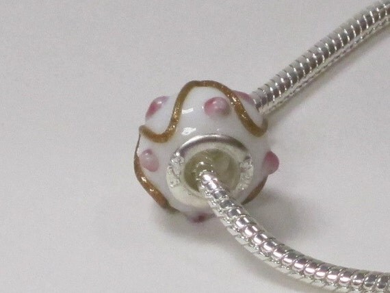 Stamped 925 Glass Bead Fits Pandora - 1 Piece
