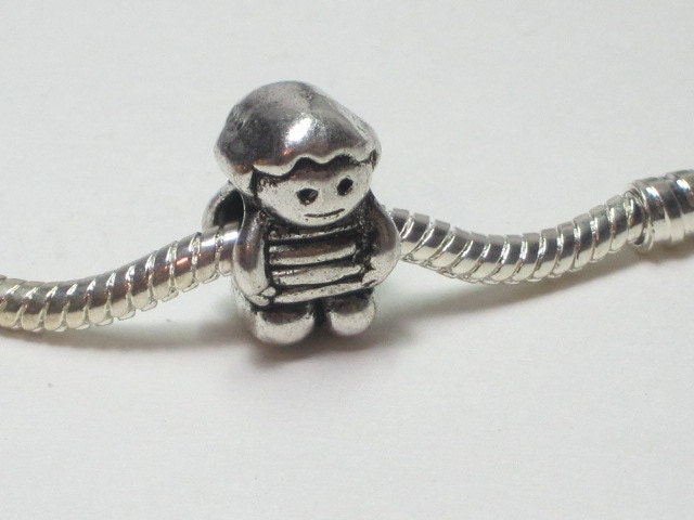 Pandora Style Charm - Antique Silver Little Boy (g7)