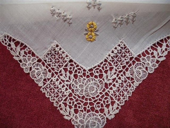4 Handkerchiefs Hankies - Vintage Assortment 13 - Hanky Panky