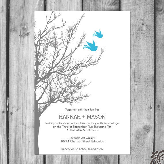 Lovebirds Wedding Invitation Set from Christina Elizabeth Design