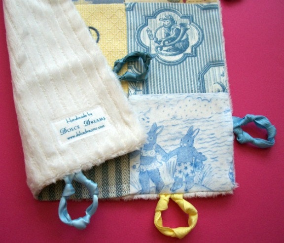 Boy Lovey Blanket with Custom Hand Embroidery by Dolce Dreams