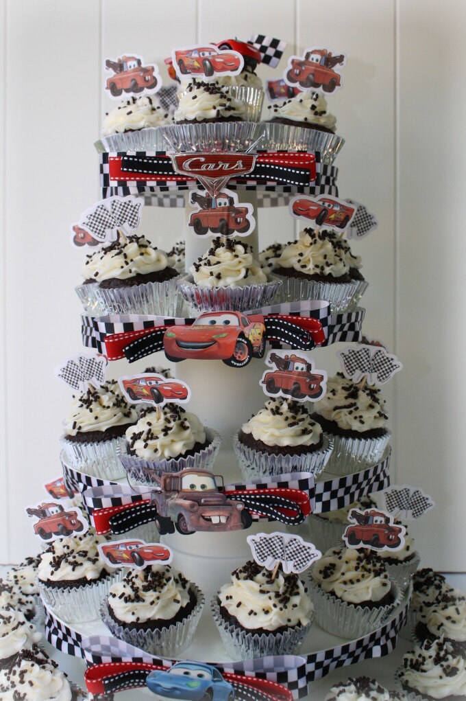 Cars Cupcake Tower