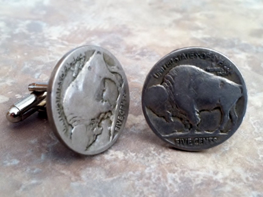 Buffalo Nickel Coin Cuff Links Coin Jewelry