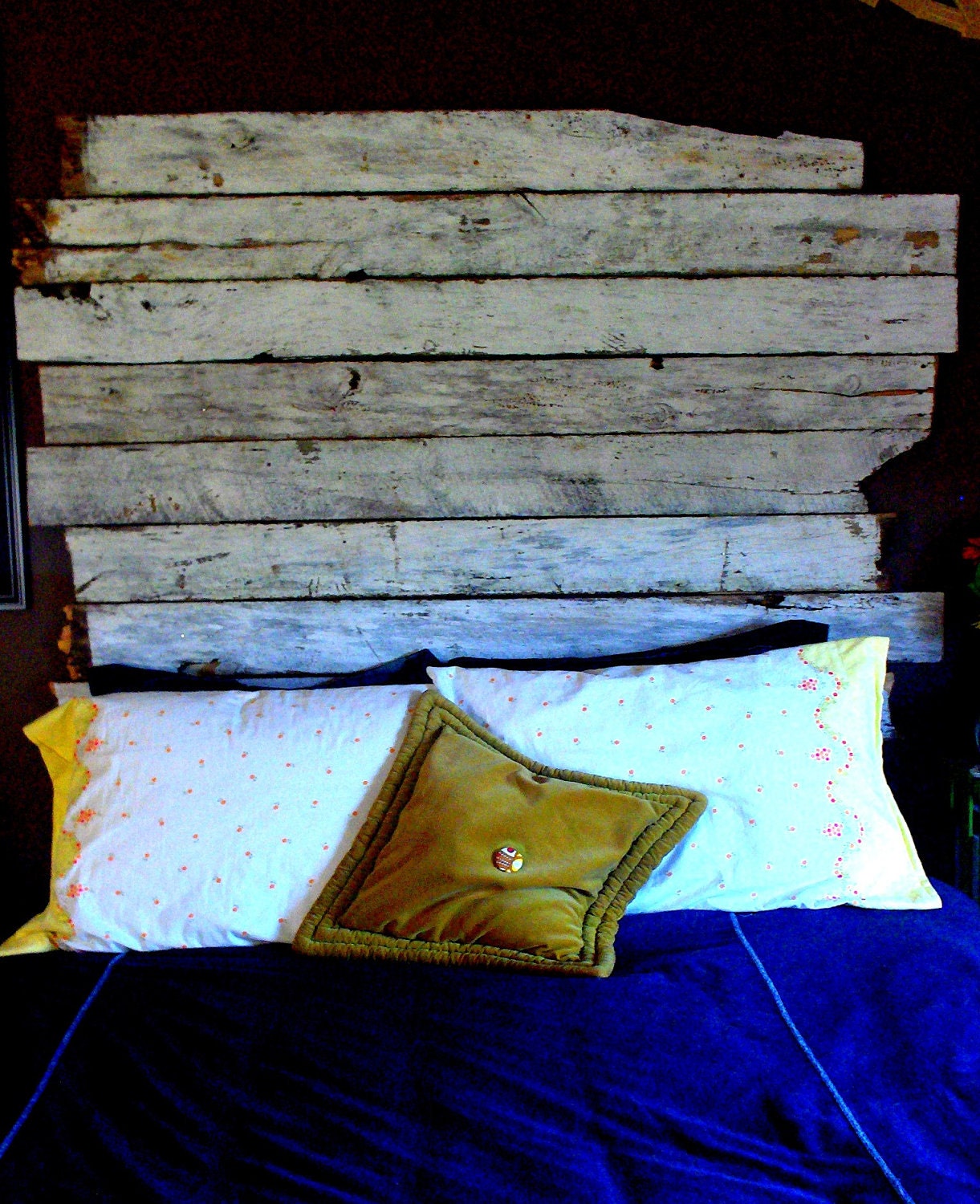 Reclaimed wood headboard - customized to your specifications.