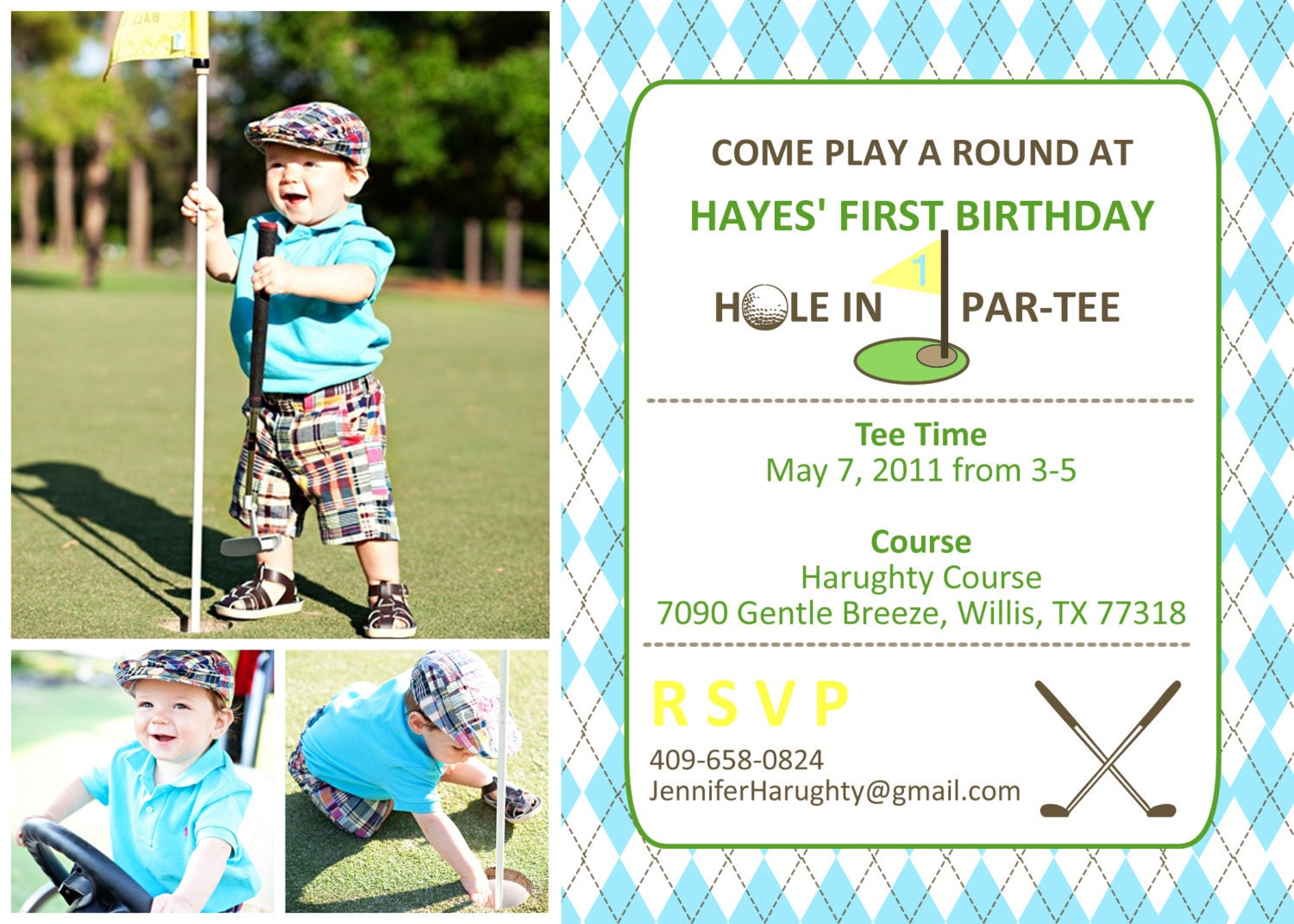 Golf Birthday Invitation - you print