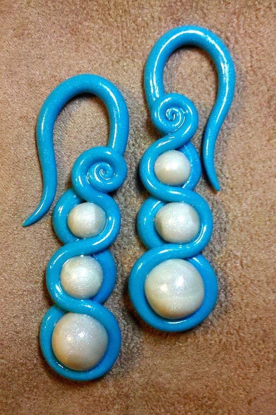 Pearl Tier Gauged Earrings