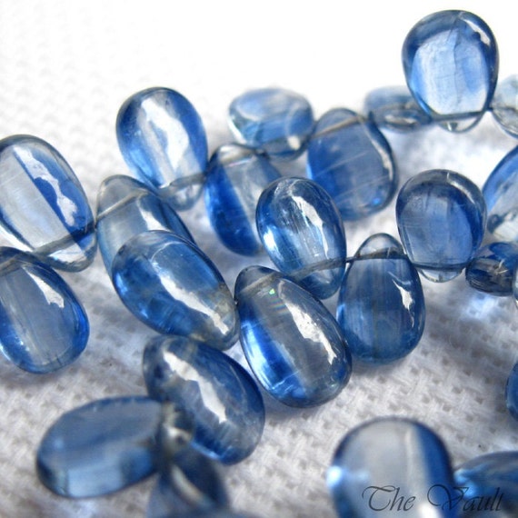 10 Kyanite 7-10mm pear faceted briolettes