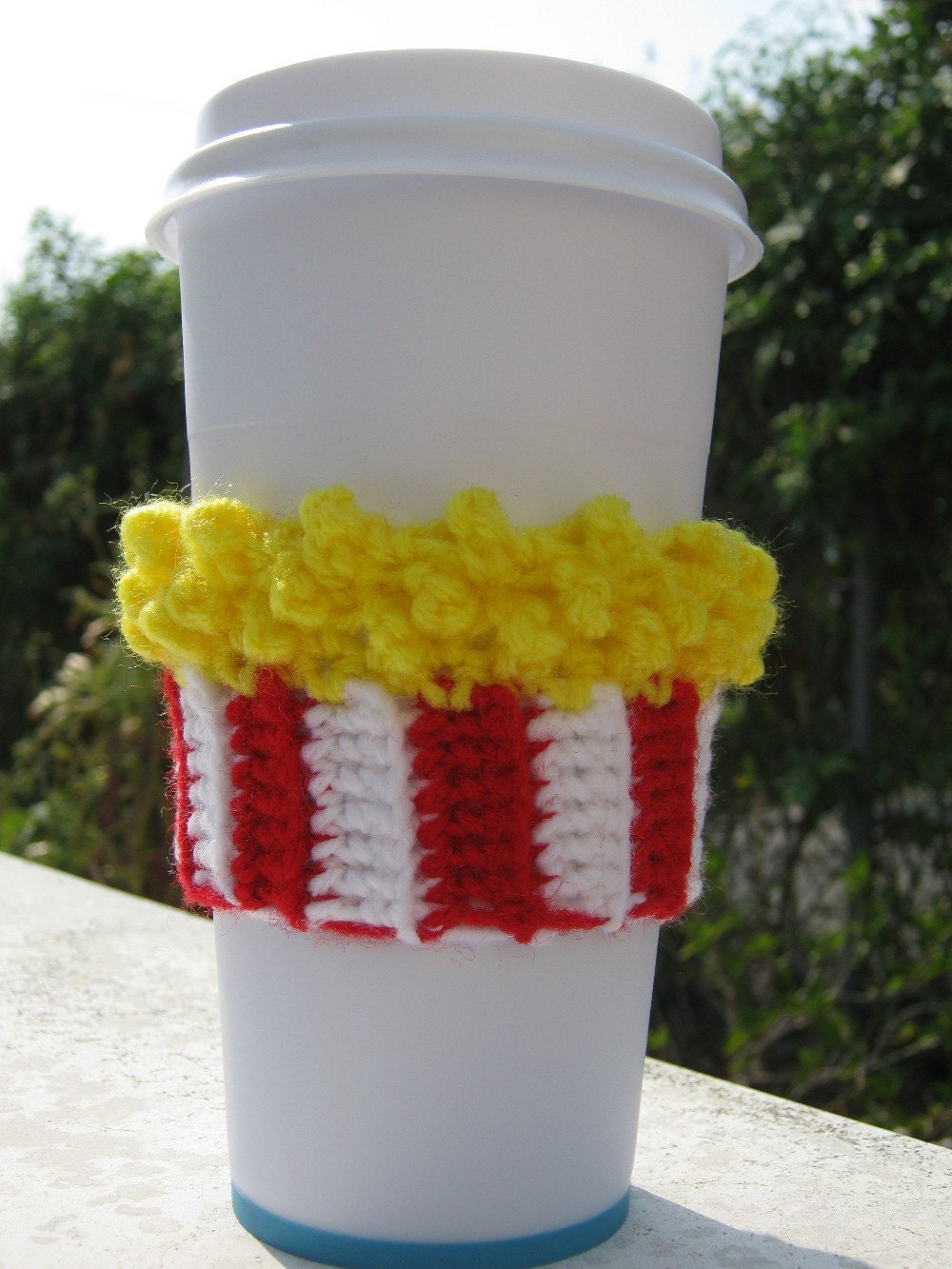 Poppin Popcorn Coffee Cozy by PinkFrog4U on Etsy from etsy.com