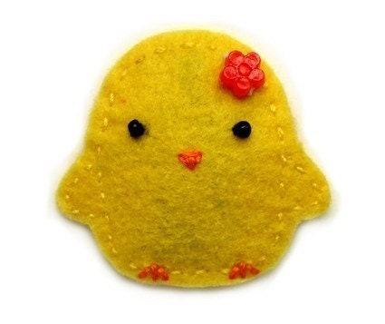 Hair Clip Cute Chicken Felt HairClip Australia Chick Little From siiri