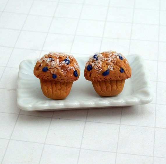 Blueberry Muffin Post Earrings